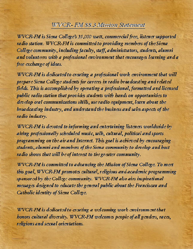 WVCR Mission Statement